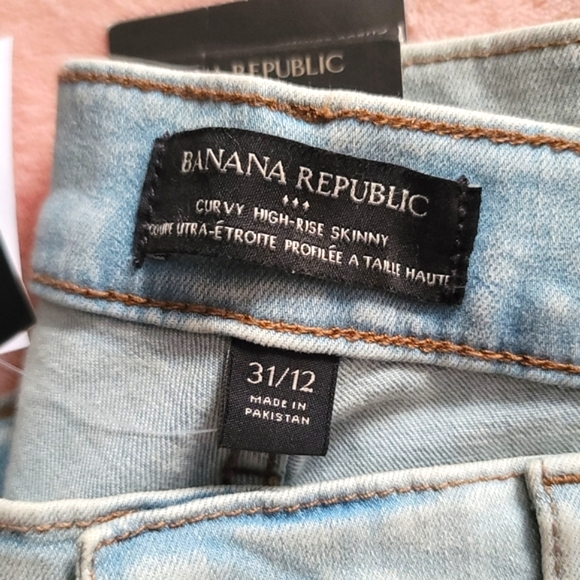 NWT Banana Republic Curvy High Rise Skinny Jeans size 31 /12 - Picture 6 of 10